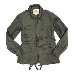 Chelsea & Violet Olive Green Cargo Military Jacket L